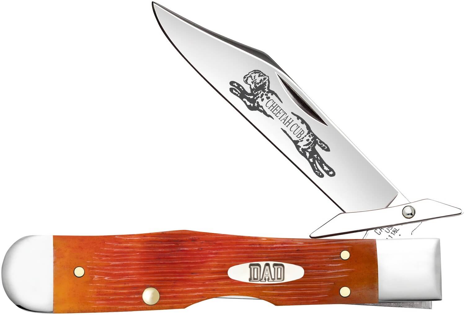 Case 13363 Cheetah Cub Father’s Day Folding Clip Point w/Swing Guard Plain Tru-Sharp SS Blade Tequila Sunrise Barnboard Jig Handle Gift Tin Case 13363 Cheetah Cub Father’s Day Folding Clip Point w/Swing Guard Plain Tru-Sharp SS Blade Tequila Sunrise Barnboard Jig Handle Gift Tin
