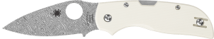 Spyderco C152GPIVD Chaparral 2.80" Folding Plain Grabak Damasteel DS93X Blade  Ivory G10 Handle
