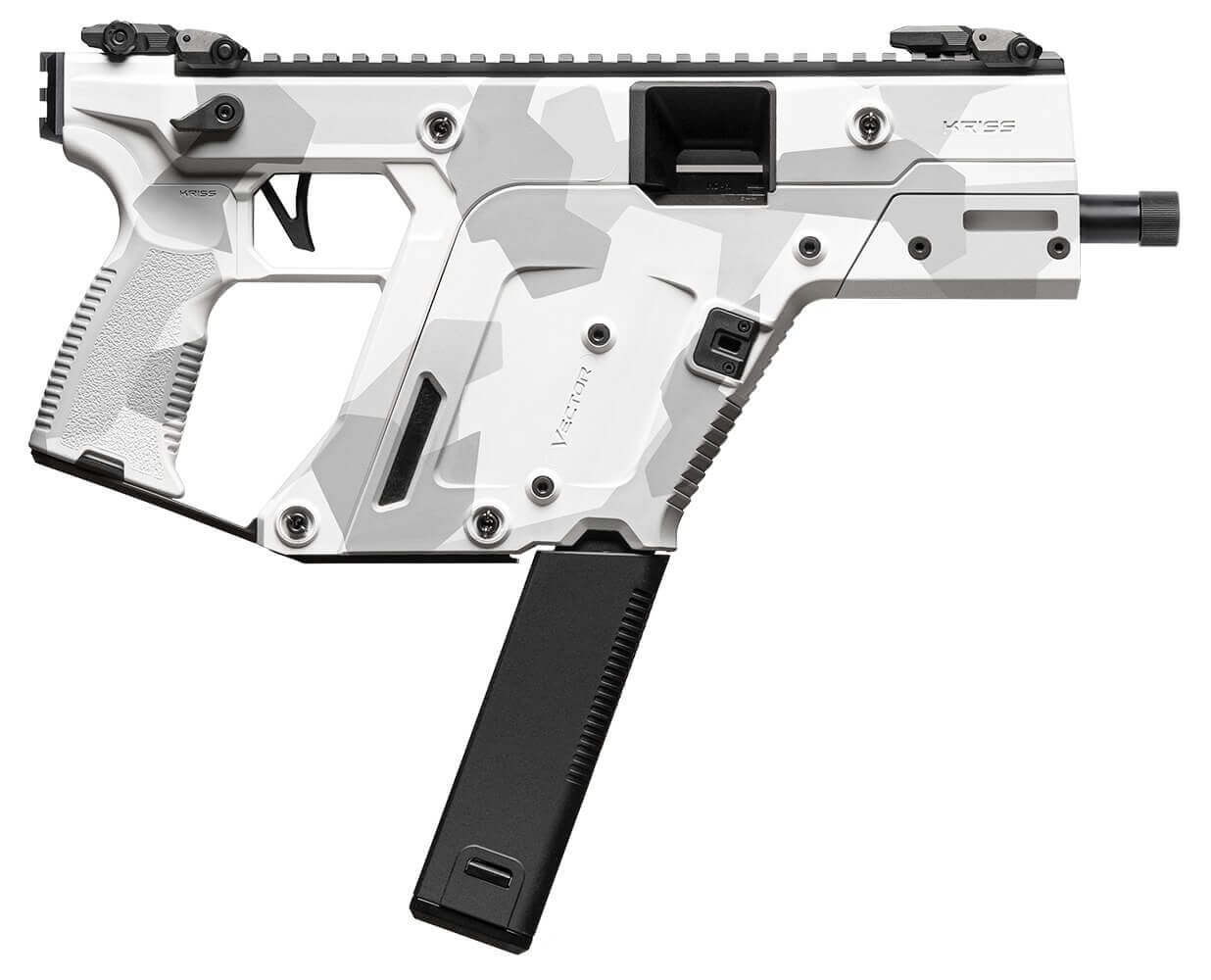 Kriss USA KV453PAD00 Vector SDP Gen3 45 ACP 30+1 5.50" Black Nitride Threaded Barrel Arctic Delta Cerakote Receiver w/Picatinny Rail Rear Picatinny Rail M-LOK Handguard White Polymer Grip - Image 3