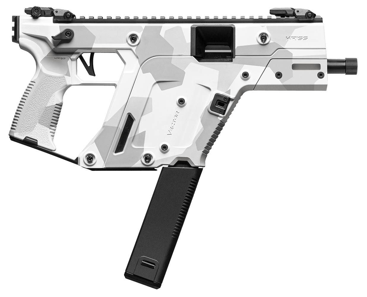 Kriss USA KV453PAD00 Vector SDP Gen3 45 ACP 30+1 5.50" Black Nitride Threaded Barrel Arctic Delta Cerakote Receiver w/Picatinny Rail Rear Picatinny Rail M-LOK Handguard White Polymer Grip
