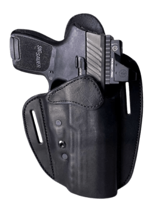 Urban Carry LLOWBRMR201BKR Signature LockLeather OWB Black Leather Fits Glock 43/P365XL RMR Right Hand