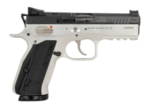 CZ-USA 86156 Shadow 2 Compact Frame 9mm Luger 15+1 4" Stainless Black Optic Ready/Serrated Slide Silver Aluminum Frame w/Beavertail & Picatinny Rail Black Duralumin Grip