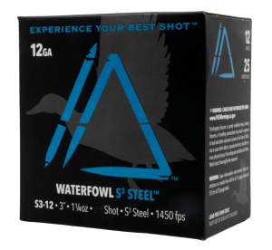Apex Ammunition S312-3 Waterfowl S3 12Gauge 3ā³ 1 1/4oz 3Shot 25 Per Box/10 Case Apex Ammunition S312-3 Waterfowl S3 12Gauge 3ā³ 1 1/4oz 3Shot 25 Per Box/10 Case