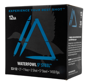 Apex Ammunition S312-2 Waterfowl S3 12Gauge 3ā³ 1 1/4oz 2Shot 25 Per Box/10 Case Apex Ammunition S312-2 Waterfowl S3 12Gauge 3ā³ 1 1/4oz 2Shot 25 Per Box/10 Case