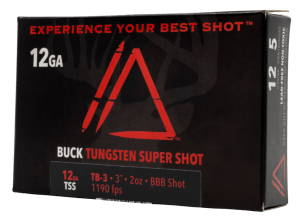 Apex Ammunition TB3-20BBB Predator TSS 12Gauge 3ā³ 2oz BBBShot 5 Per Box/10 Case Apex Ammunition TB3-20BBB Predator TSS 12Gauge 3ā³ 2oz BBBShot 5 Per Box/10 Case