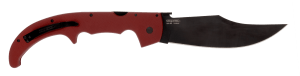 Cold Steel CS62MGCRRBK Espada  XL 7.50" Folding Clip Point Plain AUS10A SS Blade  9.25" Ruby Red Textured G10 Handle