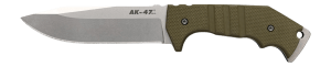 Cold Steel CS14AKA AK-47 Field Knife 5.50" Fixed Clip Point Plain Stonewashed CPM 3-V High Carbon Blade  4.88" OD Green Textured G10 Handle