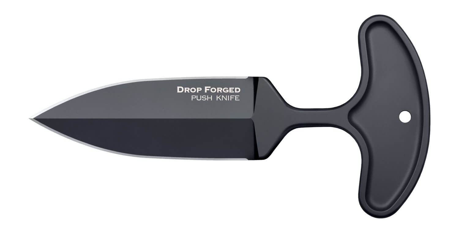 Cold Steel CS36MJ Drop Forged Push Knife 4″ Fixed Spear Point Plain Black Matte Baked-On Anti Rust 52100 High Carbon Steel Blade 2.75″ Black Kray-Ex Handle Cold Steel CS36MJ Drop Forged Push Knife 4″ Fixed Spear Point Plain Black Matte Baked-On Anti Rust 52100 High Carbon Steel Blade 2.75″ Black Kray-Ex Handle