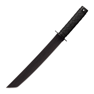 Cold Steel CS97TKJZ Tactical  13" Fixed Tanto Machete Plain Black Matte Baked-On Anti Rust 65Mn Carbon Steel Blade  6.38" Black Polypropylene Handle