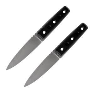 Cold Steel CSTH58FXD Stockman Holdout 5.50" Two Fixed Plain Stonewashed 420 Stainless Steel Blades  5" Black G10 Handle
