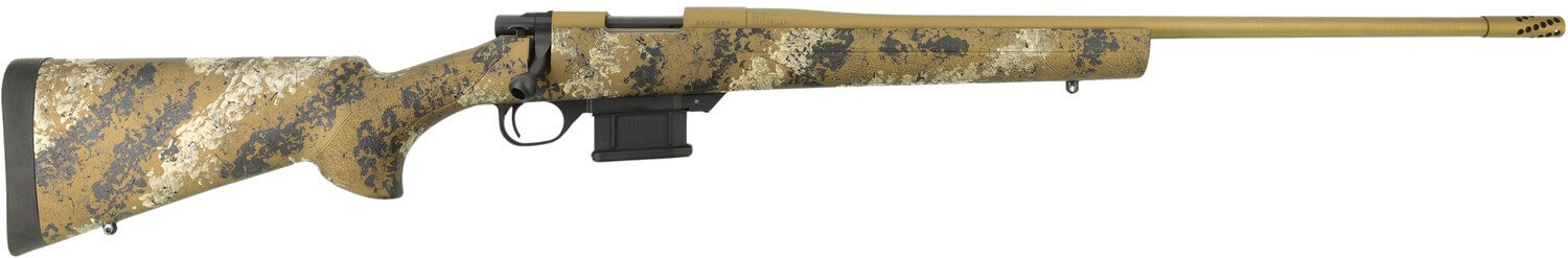 Howa HMFN22ARCSE 1500 Fence Line 22 ARC 5+1 22" Flat Dark Earth Cerakote Threaded Barrel Flat Dark Earth Cerakote Aluminum Drilled & Tapped Receiver Scorched Earth Camo Fixed Synthetic Stock Right Hand - Image 2