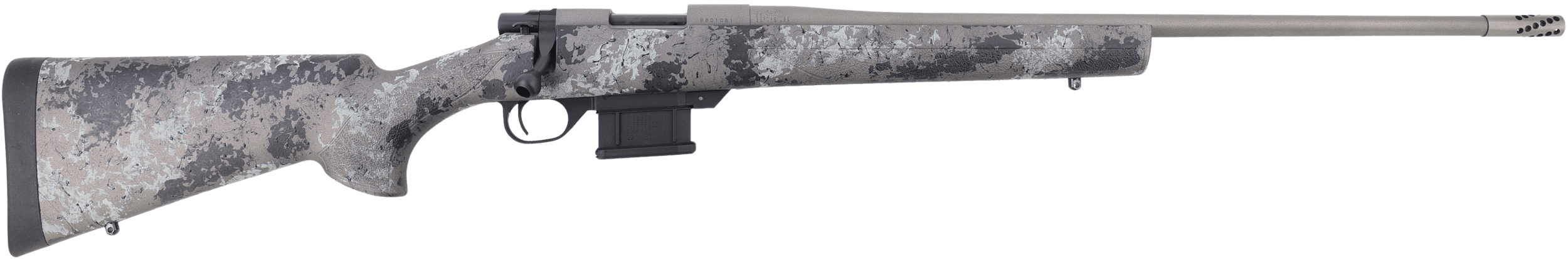 Howa HMFN22ARCPR 1500 Fence Line 22 ARC 5+1 22" Burnt Bronze Cerakote Threaded Barrel Burnt Bronze Cerakote Aluminum Drilled & Tapped Receiver Prairie Reaper Camo Fixed Synthetic Stock Right Hand