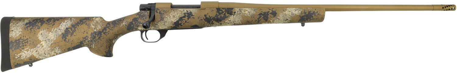 Howa HMFN762HBSE 1500 Fence Line 7.62x39mm 5+1 20" Flat Dark Earth Cerakote Heavy Threaded Barrel Flat Dark Earth Cerakote Aluminum Drilled & Tapped Receiver Scorched Earth Camo Fixed Synthetic Stock Right Hand - Image 2