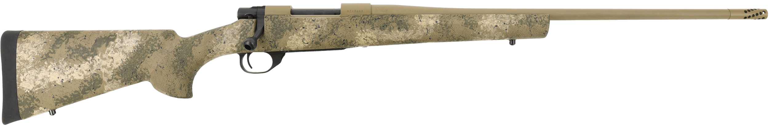 Howa HFN7PRCPR 1500 Fence Line 7mm PRC 3+1 24" Burnt Bronze Cerakote Threaded Barrel & Aluminum Drilled & Tapped Receiver Prairie Reaper Camo Fixed Synthetic Stock Right Hand