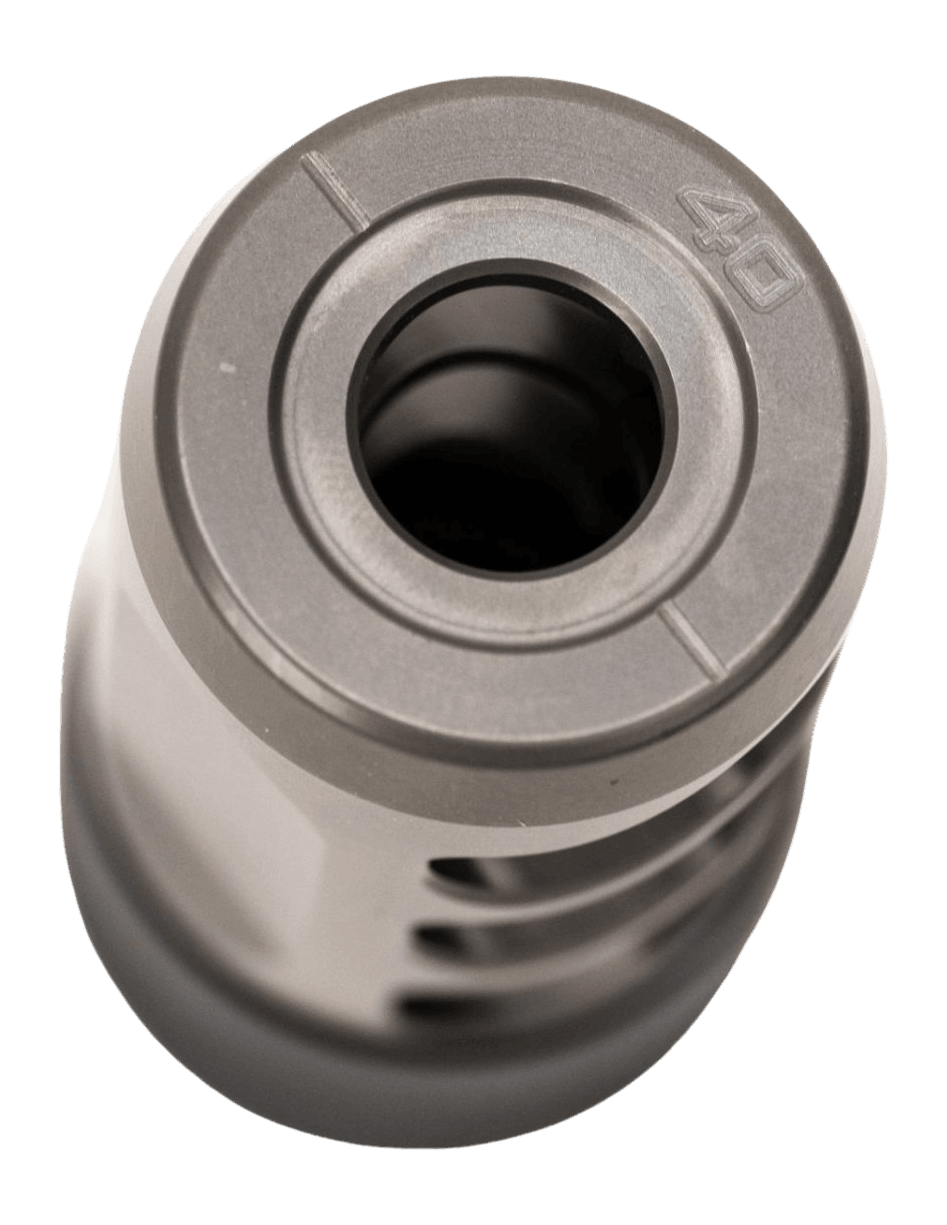 Area 419 419HFTI-400-5824 Hellfire Ti Self Timing Brake 400 Cal 5/8"x24 Threads Titanium 9" OAL