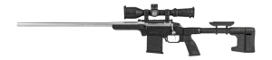 Mdt Sporting Goods Inc 115056BLK The Worker LSS Gen3 Black Aluminum Fits Ruger American Short Action 27" OAL Left Hand