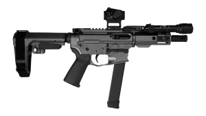 Shark Coast Tactical GNPCC00696 Night Bundle 9mm Luger 30+1 5" Threaded Barrel  Aluminum Receiver w/Picatinny Rail  M-LOK Handguard  Polymer SB Tactical SBA3 Brace  Vortex Crossfire Red Dot  Streamlight ProTac Rail Light 2  Magpul MOE Grip