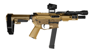 Shark Coast Tactical SCC00689SR9B Sunrise Bundle 9mm Luger 30+1 5" Threaded Barrel Aluminum Receiver w/Picatinny Rail M-LOK Handguard Polymer SB Tactical SBA3 Brace Streamlight ProTac Rail Light 2 Vortex Crossfire Red Dot Magpul MOE Grip