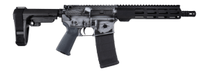 Shark Coast Tactical SCC07435MILGY-P Military 5.56 NATO 30+1 10.50" Black Nitride Threaded Barrel Aluminum Receiver w/Picatinny Rail M-LOK Handguard Polymer SB Tactical SBA3 Brace Magpul MOE Grip Right Hand