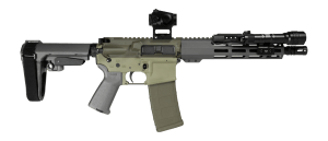 Shark Coast Tactical SCC06872BUGBR300P Bug Bear Bundle 300 Blackout 30+1 10" Threaded Barrel  Aluminum Receiver w/Picatinny Rail  M-LOK Handguard  Polymer SB Tactical SBA3 Brace  Streamlight ProTac Rail Light 2  Vortex Crossfire Red Dot  Magpul MOE Grip