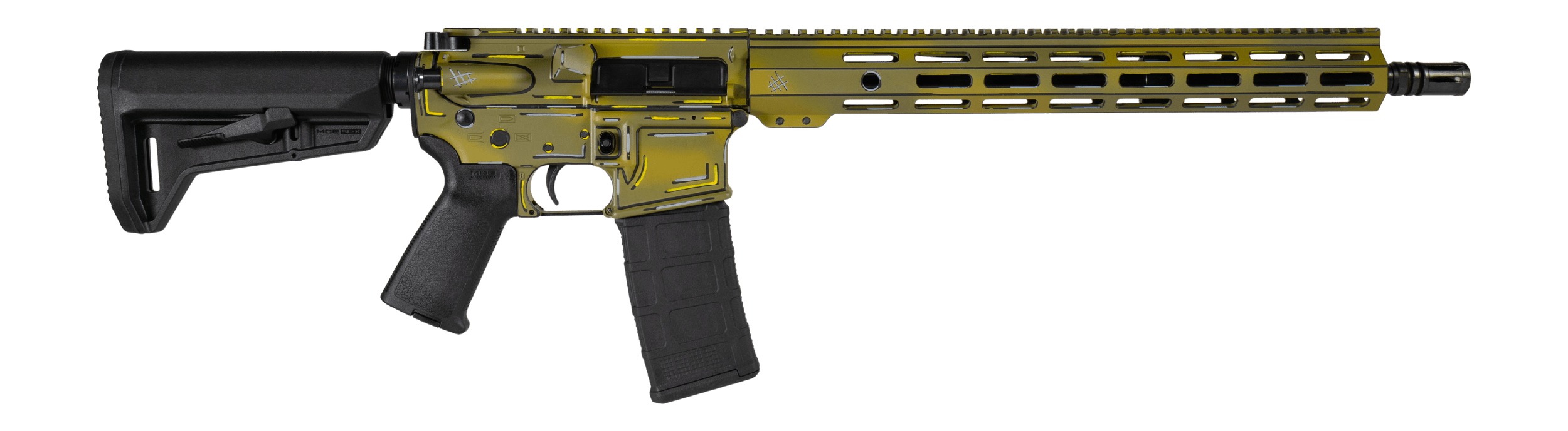 Shark Coast Tactical SCC101921BAZJ Bazooka Joe 5.56 NATO 30+1 16" Black Melonite Threaded Barrel Aluminum Receiver w/Picatinny Rail M-LOK Handguard Magpul MOE SL Black Polymer Stock Magpul MOE Grip Right Hand