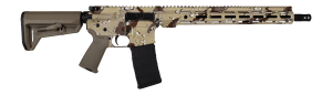Shark Coast Tactical 300-225-1000-20 Chocolate Chip 5.56 NATO 30+1 16" Black Melonite Threaded Barrel Hydro-Dipped Chocolate Chip Aluminum Receiver w/Picatinny Rail M-LOK Handguard Magpul Collapsible Brown Polymer Stock Magpul MOE Grip Right Hand