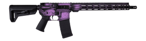 Shark Coast Tactical 300-133-1000-25 Valkyrie 5.56 NATO 30+1 16" Black Melonite Threaded Barrel Distressed Purple Cerakote w/Norse Engraving Aluminum Receiver w/Picatinny Rail M-LOK Handguard Magpul MOE SL Black Polymer Stock Magpul MOE Grip Right Ha
