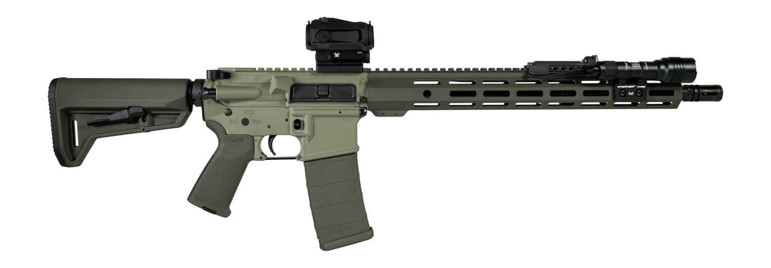 Shark Coast Tactical SCC04137GKNL Grassy Knoll Bundle 5.56 NATO 30+1 16" Black Melonite Threaded Barrel 2-Tone Green Cerakote Aluminum Receiver w/Picatinny Rail M-LOK Handguard Magpul MOE SL OD Green Polymer Stock Magpul MOE Grip Right Hand - Image 2