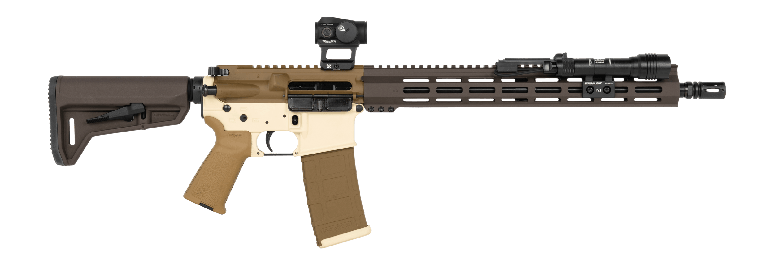 Shark Coast Tactical SCC06582DRAKE Drake Bundle 5.56 NATO 30+1 16" Black Melonite Threaded Barrel Aluminum Receiver w/Picatinny Rail M-LOK Handguard Magpul MOE SL Black Polymer Stock Magpul MOE Grip Right Hand