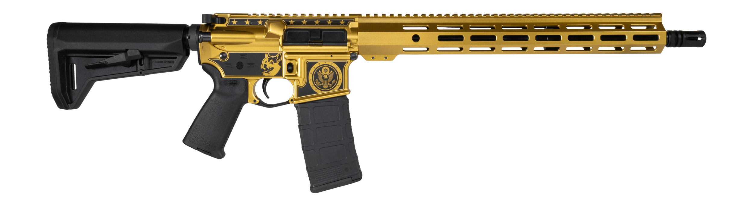 Shark Coast Tactical 300144100002CC FDE *CA Compliant 5.56 NATO 10+1 16" Black Melonite Threaded Barrel Flat Dark Earth Cerakote Aluminum Receiver w/Picatinny Rail M-LOK Handguard Magpul MOE SL Black Polymer Stock Magpul MOE Grip Right Hand