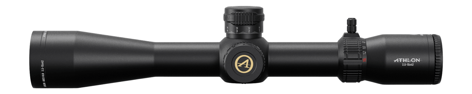 Athlon 212132 Ares HLR Black 2.5-15x 42mm 30mm Tube Illuminated MIL Reticle
