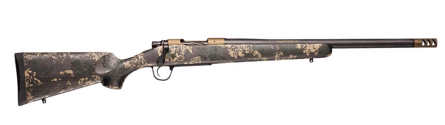 Christensen Arms 801-060080-00 Ridgeline FFT TI Full Size 22 Creedmoor 4+1 20" Carbon Fiber Threaded Barrel Burnt Bronze Cerakote Titanium Drilled & Tapped Receiver Carbon w/Green & Tan Accents Fixed Carbon Fiber Stock - Image 2