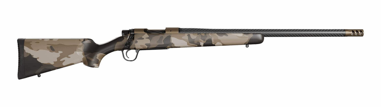 Christensen Arms 801-060083-00 Ridgeline FFT Full Size 22 Creedmoor 4+1 20" Carbon Fiber Threaded Barrel Burnt Bronze Cerakote Steel Drilled & Tapped Receiver Barren Dune Camo Fixed Synthetic Stock - Image 2
