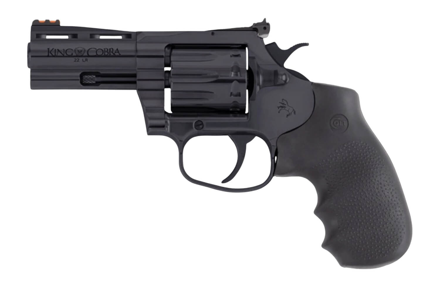 Colt Mfg KCOBRA22-BP3RFO King Cobra Target 22 LR 10rd Shot 3″ Blued Vent Rib Barrel Blued Carbon Steel Cylinder & Frame Black Hogue Overmolded Grip Exposed Hammer Colt Mfg KCOBRA22-BP3RFO King Cobra Target 22 LR 10rd Shot 3″ Blued Vent Rib Barrel Blued Carbon Steel Cylinder & Frame Black Hogue Overmolded Grip Exposed Hammer