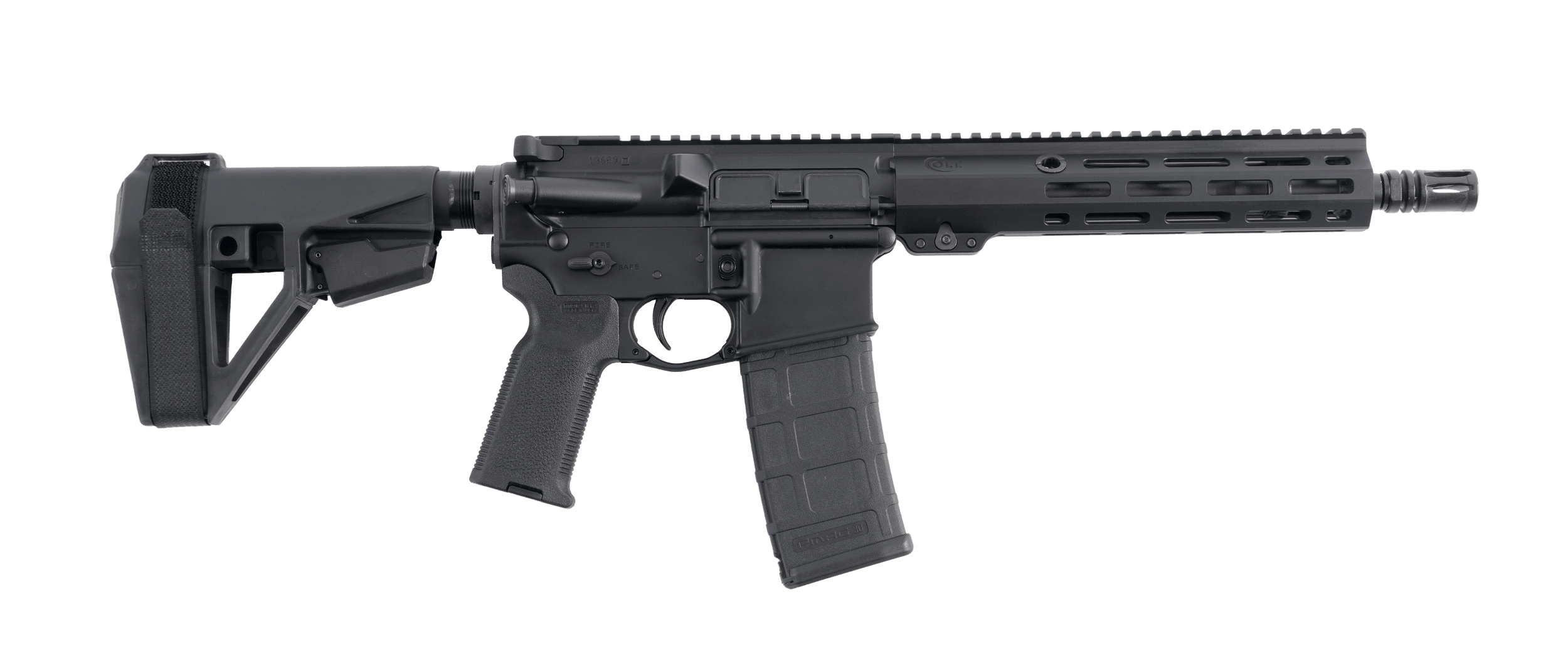Colt Mfg M4P6930 M4 5.56 NATO 30+1 10.30" Black Phosphate Barrel Black Anodized Aluminum Receiver w/Picatinny Rail M-LOK Handguard Black Synthetic SB Tactical SBA5 Brace Black Polymer Grip