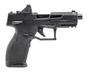 Taurus 1-2TX22P141-RD TX22 w/Optic Full Size Frame 22 LR 16+1 22+1 4.60"Matte Black Threaded Barrel  Black Hard Coat Anodized Serrated w/Optic Slide  Black Polymer Frame w/Picatinny Rail  Textured Grip  Shield RMSc Footprint  Viridian RFX-11 Green Dot