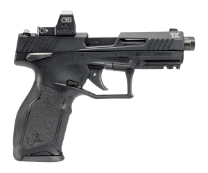 Taurus 1-2TX22P141-10RD TX22 w/Optic Full Size 22 LR 10+1 4.60″ Matte Black Threaded Barrel Black Hard Coat Anodized Serrated w/Optic Slide Black Polymer Frame w/Picatinny Rail Textured Grip Shield RMSc Footprint Viridian RFX-11 Green Dot Taurus 1-2TX22P141-10RD TX22 w/Optic Full Size 22 LR 10+1 4.60″ Matte Black Threaded Barrel Black Hard Coat Anodized Serrated w/Optic Slide Black Polymer Frame w/Picatinny Rail Textured Grip Shield RMSc Footprint Viridian RFX-11 Green Dot