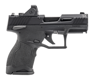 Taurus 1-TX22131-RD TX22 w/Optic Compact 22 LR 13+1 3.60″ Matte Black Barrel  Black Hard Coat Anodized Serrated w/Optic Slide  Black Polymer Frame w/Accessory Rail  Textured Grip  Viridian RFX-11 Green Dot  Holosun K/Shield RMSc Footprint