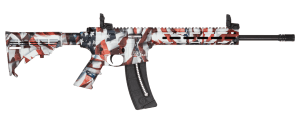 Smith & Wesson 14714 M&P15-22 Sport Flag 22 LR 25+1 16.50″ Black Threaded Barrel  US Flag Cerakote Polymer Receiver w/Picatinny Rail  M-LOK Handguard  US Flag 6 Position CAR Polymer & AR Polymer Grip
