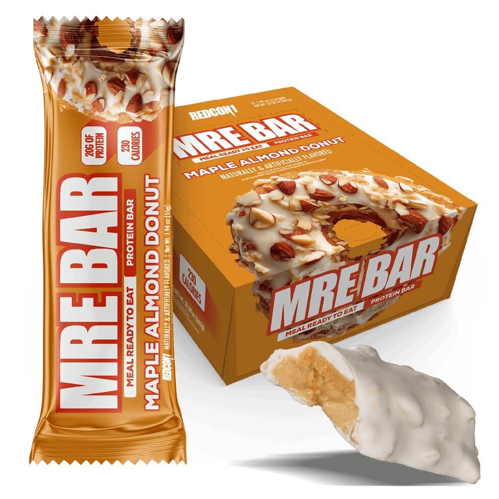 Redcon1 RC1MREBAR12PKMAP MRE Protein Bar Maple Almond Donut 1 Serving Per Package 12PK Redcon1 RC1MREBAR12PKMAP MRE Protein Bar Maple Almond Donut 1 Serving Per Package 12PK