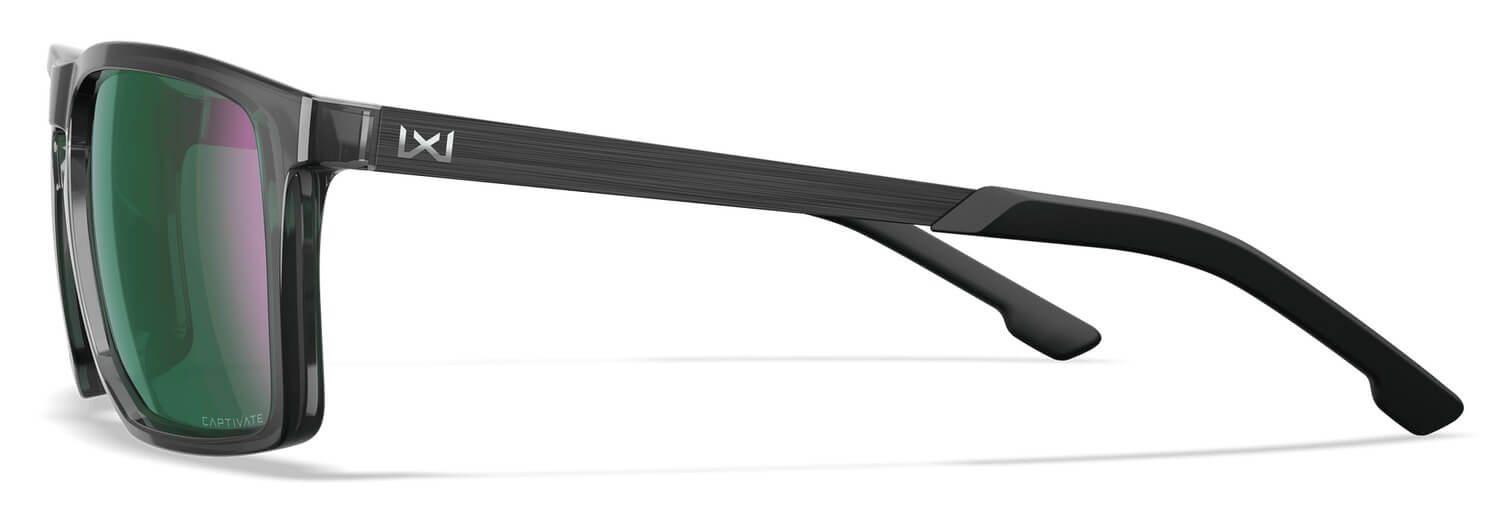 Wiley X AC6AXE07 Axe Captivate Green Mirror Lens Polycarbonate/Gloss Crystal Grey Frame Wiley X AC6AXE07 Axe Captivate Green Mirror Lens Polycarbonate/Gloss Crystal Grey Frame