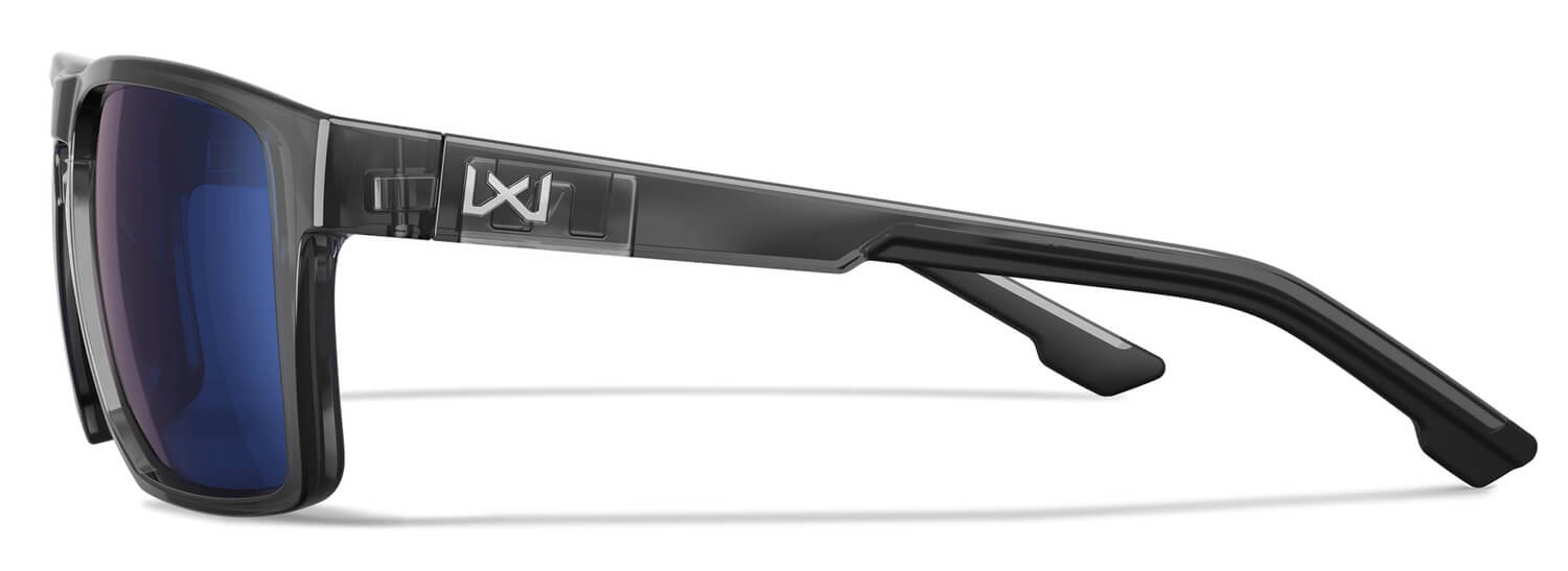 Wiley X AC6FND09 Founder Captivate Blue Mirror Lens Polycarbonate/Gloss Crystal Grey Frame Wiley X AC6FND09 Founder Captivate Blue Mirror Lens Polycarbonate/Gloss Crystal Grey Frame