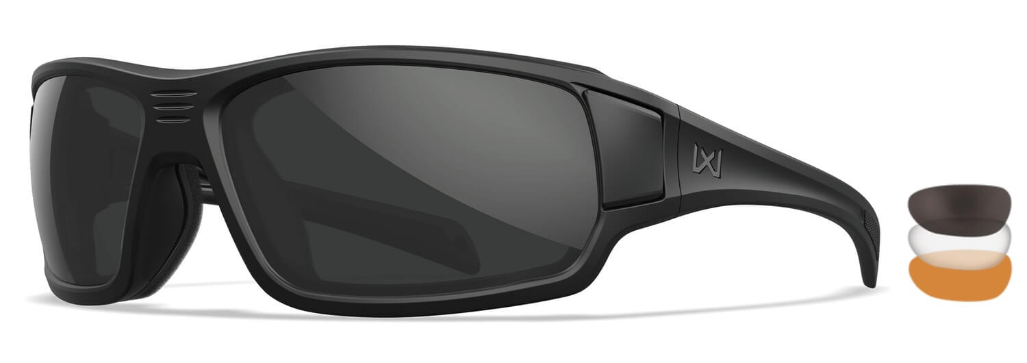 Wiley X CHBRC08 Breach 2.5 Smoke Gray/Clear/Light Rust Lens/Matte Black Frame Wiley X CHBRC08 Breach 2.5 Smoke Gray/Clear/Light Rust Lens/Matte Black Frame