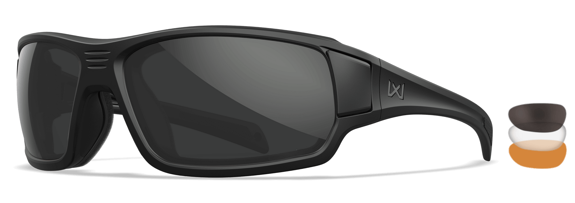 Wiley X CHBRC08 Breach 2.5 Smoke Gray/Clear/Light Rust Lens/Matte Black Frame Wiley X CHBRC08 Breach 2.5 Smoke Gray/Clear/Light Rust Lens/Matte Black Frame