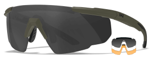 Wiley X 308G Saber Advanced Smoke Gray/Clear/Light Rust Lens/Matte OD Green Frame Wiley X 308G Saber Advanced Smoke Gray/Clear/Light Rust Lens/Matte OD Green Frame