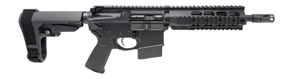 Dpms Panther Arms DP51655225433 Kitty Kat S9 338 ARC 8" Black Nitride Heavy Threaded Barrel Black Hardcoat Anodize Aluminum Receiver w/Picatinny Rail DPMS Quad Rail Handguard Black Polymer SB Tactical SBA3 Brace Magpul MOE Grip - Image 2
