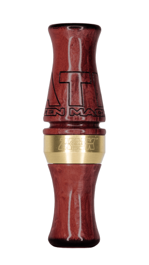 ZINK ZNK-ZNK6020 ATM Green Machine Custom Deluxe Double Reed Attracts Ducks Species African Padauk Wood J-Frame