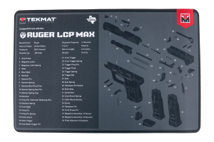 TekMat TEKR17RUGERLCPMAX Black/Gray Thermoplastic 11″ x 17″ Ruger LCP Parts Diagram Illustration TekMat TEKR17RUGERLCPMAX Black/Gray Thermoplastic 11″ x 17″ Ruger LCP Parts Diagram Illustration