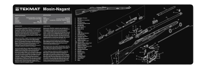 TekMat TEKR36MOSIN Black/Gray Thermoplastic 12″ x 36″ Mosin Nagant Illustration