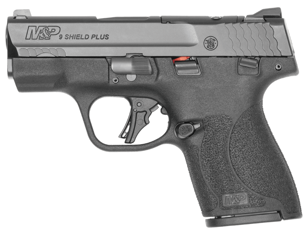 Smith & Wesson 14280 M&P9 Shield Plus Micro-Compact 9mm Luger 10+1 3.10" Black Armornite Stainless Steel Barrel & Optic Ready/Serrated Slide Black Polymer Frame Black Textured Grip